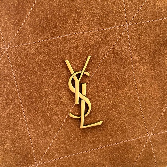SAINT LAURENT JAMIE shoulder pouch in suede 862712 CARAMEL