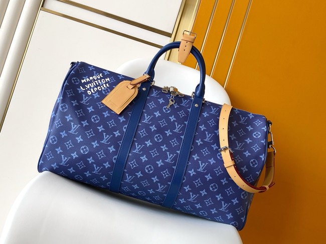 Louis Vuitton Keepall Bandouliere 45 M26868 dark blue