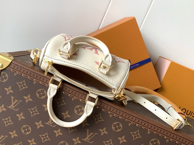 Louis Vuitton Nano Speedy M82450 Beige& pink