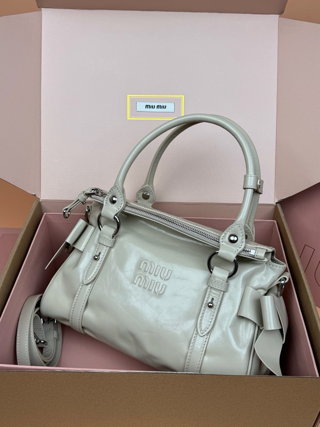 MIU MIU Original Leather Top Handle Bag 3598 gray