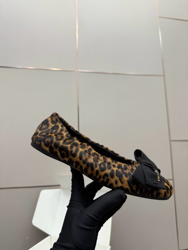 Prada Mordore nappa leather ballerinas with bow 55723-5