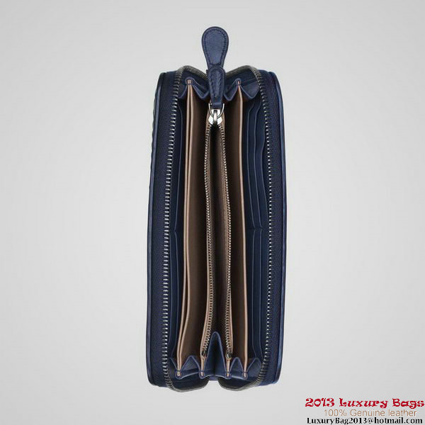 Bottega Veneta 275064 V001N 4207 Intrecciato Nappa Zip Around Wallet Indigo Blu Bottega Veneta 275064 V001N 4207 Intrecciato Nappa Zip Around Wallet Indigo Blu