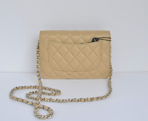 Chanel Lambskin Leather Flap Bag A33814 Apricot Silver Chanel Lambskin Leather Flap Bag A33814 Apricot Silver