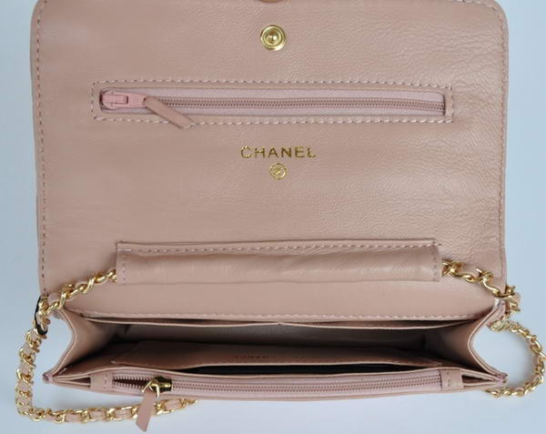 Chanel Lambskin Leather Flap Bag A33814 Pink Gold Chanel Lambskin Leather Flap Bag A33814 Pink Gold