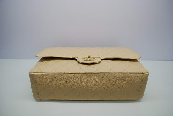 Chanel Maxi Double Flaps Bag A36098 Apricot Original Caviar Leather Gold Chanel Maxi Double Flaps Bag A36098 Apricot Original Caviar Leather Gold