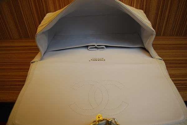 Chanel Maxi Double Flaps Bag A36098 White Original Caviar Leather Gold Chanel Maxi Double Flaps Bag A36098 White Original Caviar Leather Gold