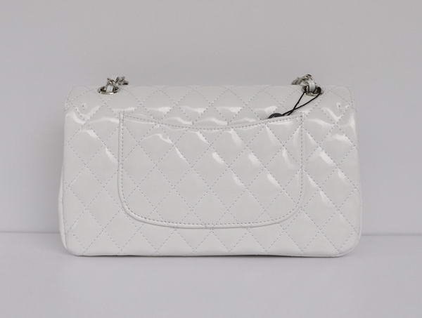 buy Cheap Chanel 2.55 Series White Patent Leather Flap Bag Silver Hardware buy Cheap Chanel 2.55 Series White Patent Leather Flap Bag Silver Hardware