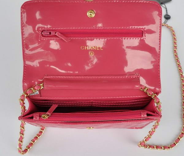 Top Quality Chanel A33814 Peach Patent Leather Flap Bag Gold Top Quality Chanel A33814 Peach Patent Leather Flap Bag Gold