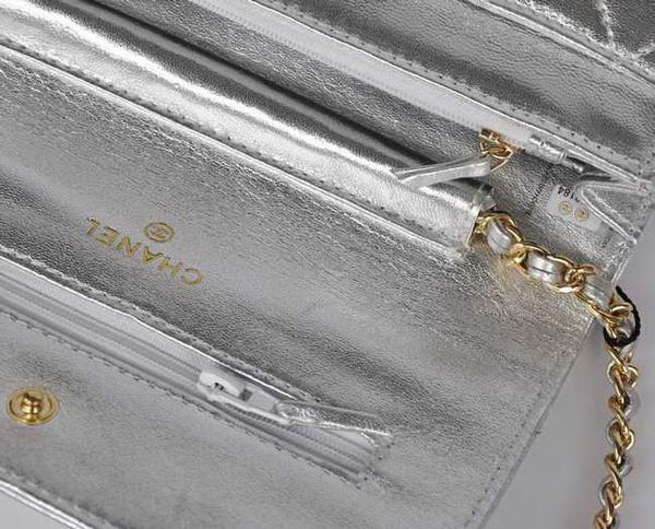 New Color Chanel A33814 Silver Sheepskin Leather Flap Bag Gold New Color Chanel A33814 Silver Sheepskin Leather Flap Bag Gold