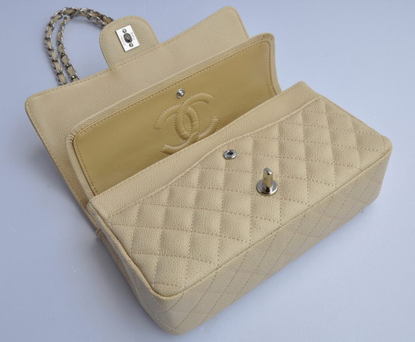 Chanel 2.55 Quilted Flap Bag 1112 Beige with Silver Hardware Chanel 2.55 Quilted Flap Bag 1112 Beige with Silver Hardware