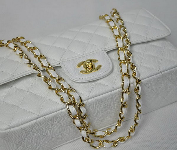 Chanel 2.55 Quilted Flap Bag 1112 White with Gold Hardware Chanel 2.55 Quilted Flap Bag 1112 White with Gold Hardware