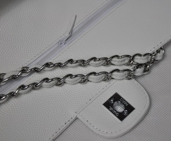 Chanel 2.55 Quilted Flap Bag 1112 White with Silver Hardware Chanel 2.55 Quilted Flap Bag 1112 White with Silver Hardware