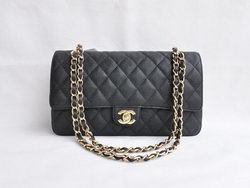 Chanel Classic 2.55 Series Black Caviar Golden Chain Quilted Flap Bag 1113 Chanel Classic 2.55 Series Black Caviar Golden Chain Quilted Flap Bag 1113
