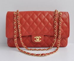 Chanel Classic 2.55 Series Red Caviar Golden Chain Quilted Flap Bag 1113 Chanel Classic 2.55 Series Red Caviar Golden Chain Quilted Flap Bag 1113
