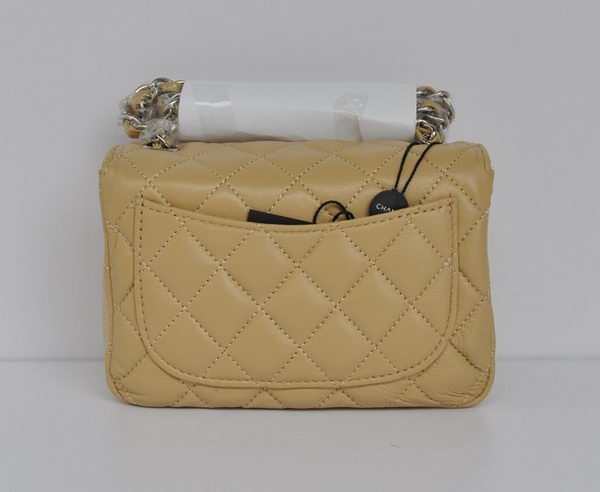 Chanel Classic Apricot Lambskin Silver Chain Quilted Flap Bag 1115 Chanel Classic Apricot Lambskin Silver Chain Quilted Flap Bag 1115