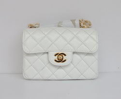Chanel Classic White Lambskin Golden Chain Quilted Flap Bag 1115 Chanel Classic White Lambskin Golden Chain Quilted Flap Bag 1115