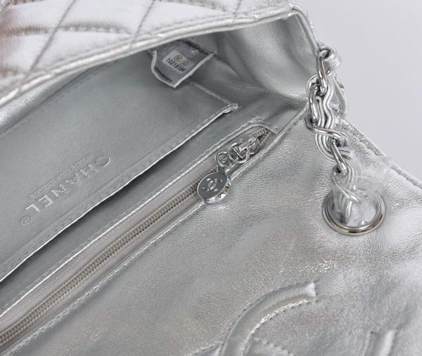 Cheap Chanel Classic mini Flap Bag 1115 Light Silver Sheepskin Silver Hardware Cheap Chanel Classic mini Flap Bag 1115 Light Silver Sheepskin Silver Hardware