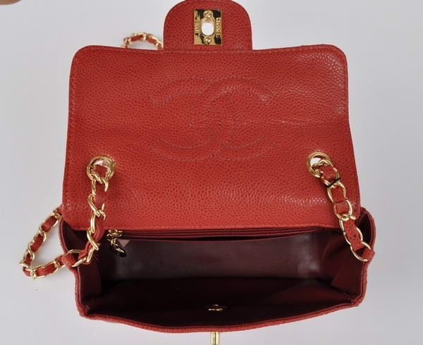 Cheap Chanel Classic mini Flap Bag 1115 Red Leather Golden Hardware Cheap Chanel Classic mini Flap Bag 1115 Red Leather Golden Hardware