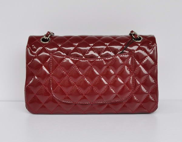 Cheap Chanel 2.55 Series Flap Bag 1112 Maroon Patent Leather Silver Hardware Cheap Chanel 2.55 Series Flap Bag 1112 Maroon Patent Leather Silver Hardware