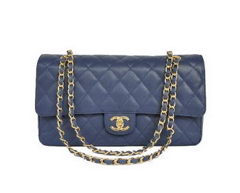 Cheap Chanel 2.55 Series Flap Bag 1113 Blue Leather Golden Hardware Cheap Chanel 2.55 Series Flap Bag 1113 Blue Leather Golden Hardware