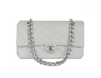 Cheap Chanel 2.55 Series Flap Bag 1113 White Leather Silver Hardware Cheap Chanel 2.55 Series Flap Bag 1113 White Leather Silver Hardware