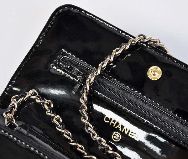 Cheap Chanel Mini Flap Bag A33814 Black Patent Golden Cheap Chanel Mini Flap Bag A33814 Black Patent Golden