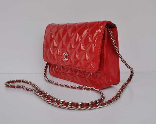 Cheap Chanel Mini Flap Bag A33814 Red Patent Silver Cheap Chanel Mini Flap Bag A33814 Red Patent Silver