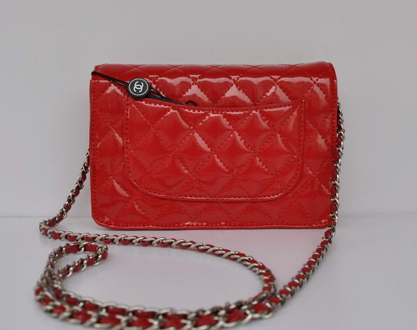 Cheap Chanel Mini Flap Bag A33814 Red Patent Silver Cheap Chanel Mini Flap Bag A33814 Red Patent Silver