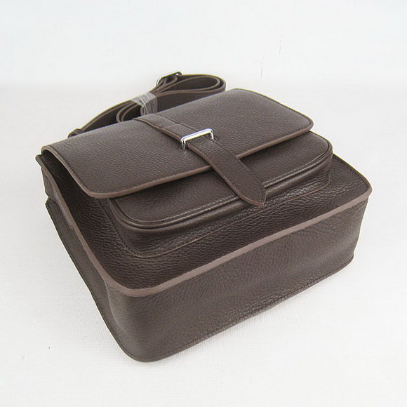 Hermes Deep-Coffee Cow Leather Messenger Bags H2811 Hermes Deep-Coffee Cow Leather Messenger Bags H2811