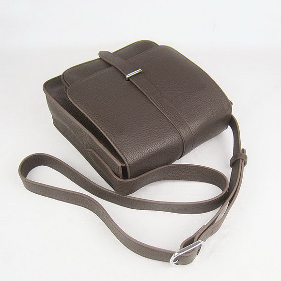Hermes Deep-Coffee Cow Leather Messenger Bags H2811 Hermes Deep-Coffee Cow Leather Messenger Bags H2811