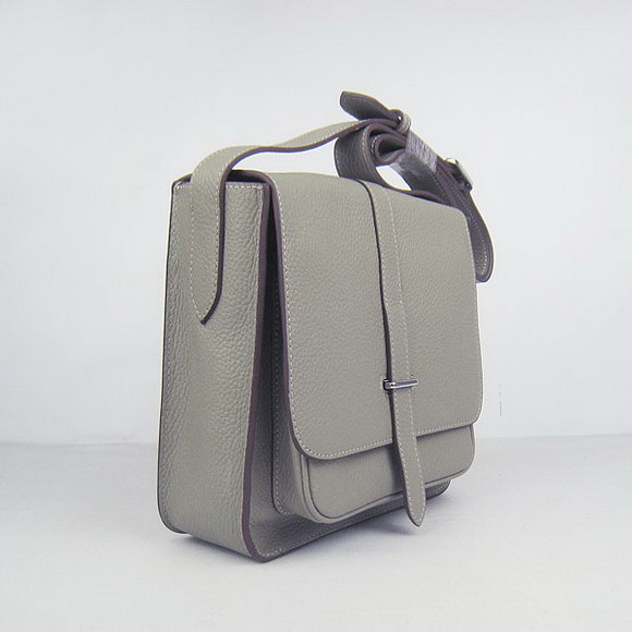 Hermes Gray Cow Leather Messenger Bags H2811 Hermes Gray Cow Leather Messenger Bags H2811