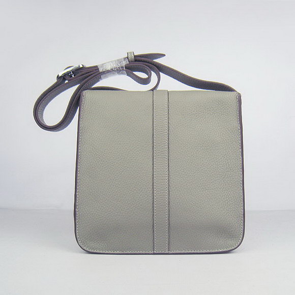 Hermes Gray Cow Leather Messenger Bags H2811 Hermes Gray Cow Leather Messenger Bags H2811