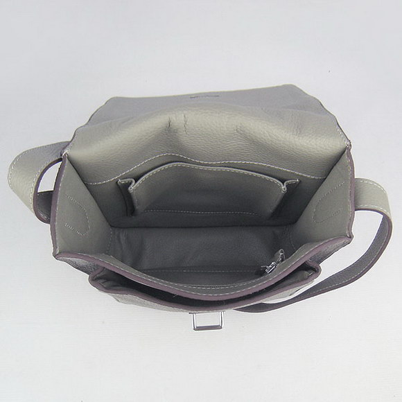 Hermes Gray Cow Leather Messenger Bags H2811 Hermes Gray Cow Leather Messenger Bags H2811