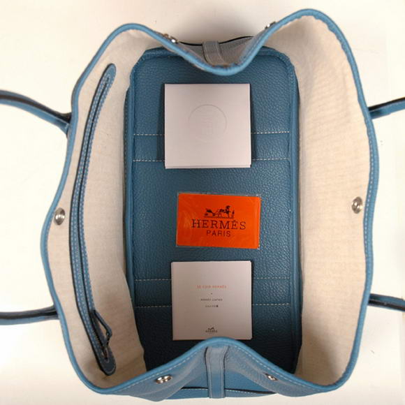 Hermes Garden Party 36CM Bag Clemence Blue Hermes Garden Party 36CM Bag Clemence Blue
