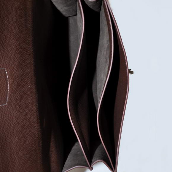 Hermes Sac Depeche 38cm Briefcase Clemence Brown Hermes Sac Depeche 38cm Briefcase Clemence Brown
