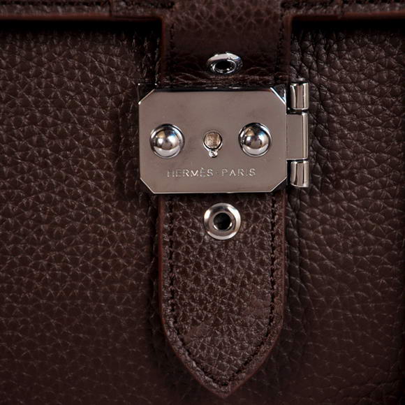 Hermes Sac Depeche 38cm Briefcase Clemence Brown Hermes Sac Depeche 38cm Briefcase Clemence Brown