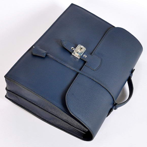 Hermes Sac Depeche 38cm Briefcase Clemence Dark Blue Hermes Sac Depeche 38cm Briefcase Clemence Dark Blue