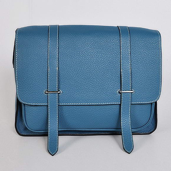 Hermes Steve 32CM Mens Bag Clemence Blue Hermes Steve 32CM Mens Bag Clemence Blue