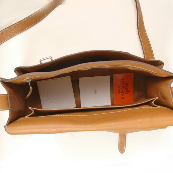 Hermes Steve 35CM Messenger Bag Clemence Leather Camel Hermes Steve 35CM Messenger Bag Clemence Leather Camel