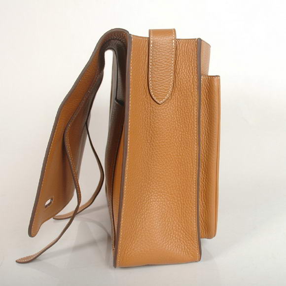 Hermes Steve 35CM Messenger Bag Clemence Leather Camel Hermes Steve 35CM Messenger Bag Clemence Leather Camel