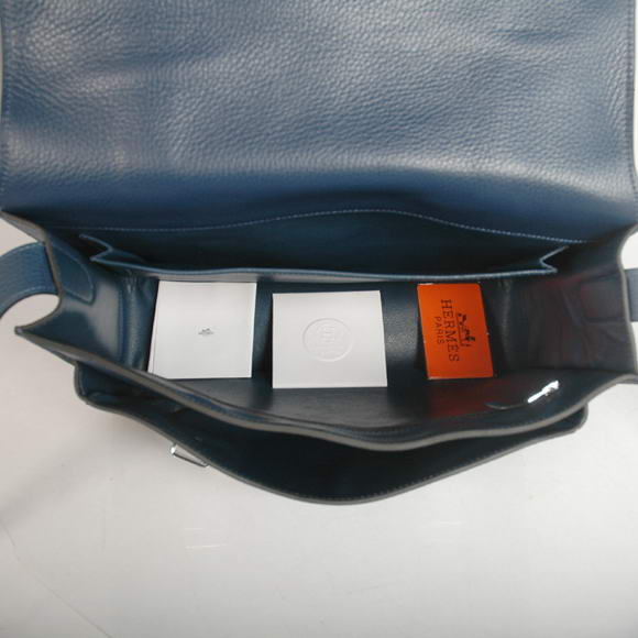 Hermes Steve 35CM Messenger Bag Clemence Leather Dark Blue Hermes Steve 35CM Messenger Bag Clemence Leather Dark Blue
