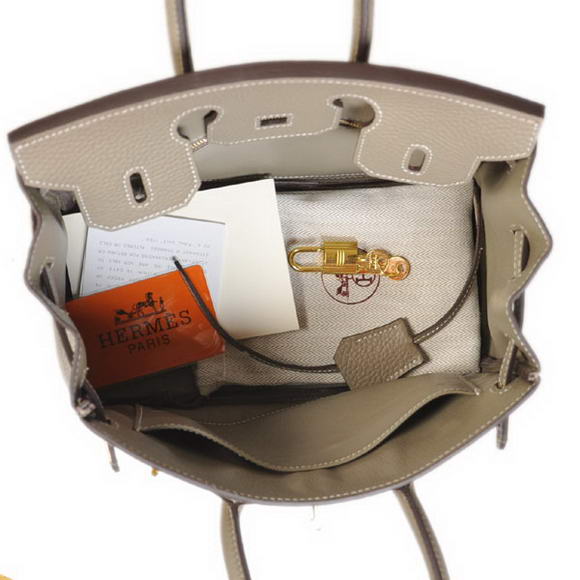Hermes Birkin 25CM Tote Bags Togo Leather Dark Grey Godlen Hermes Birkin 25CM Tote Bags Togo Leather Dark Grey Godlen
