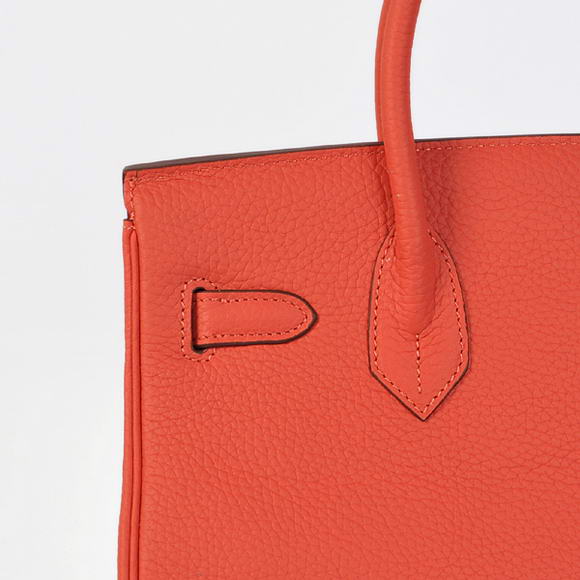 Hermes Birkin 30CM Tote Bags Pompadour Grain Leather Silver Hermes Birkin 30CM Tote Bags Pompadour Grain Leather Silver