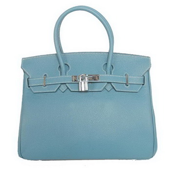 Hermes Birkin 30CM Tote Bags Smooth Togo Leather Blue Hermes Birkin 30CM Tote Bags Smooth Togo Leather Blue
