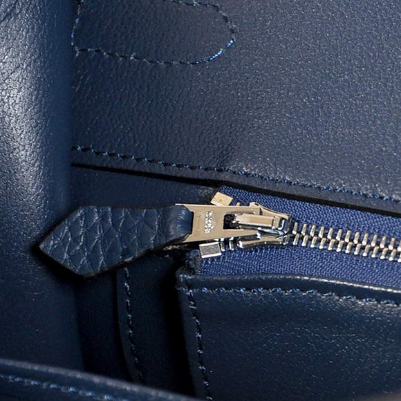 Hermes Birkin 35CM Tote Bags Togo Leather Dark Blue Silver Hermes Birkin 35CM Tote Bags Togo Leather Dark Blue Silver