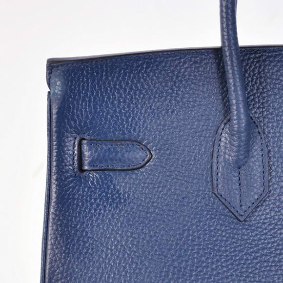 Hermes Birkin 35CM Tote Bags Togo Leather Dark Blue Silver Hermes Birkin 35CM Tote Bags Togo Leather Dark Blue Silver