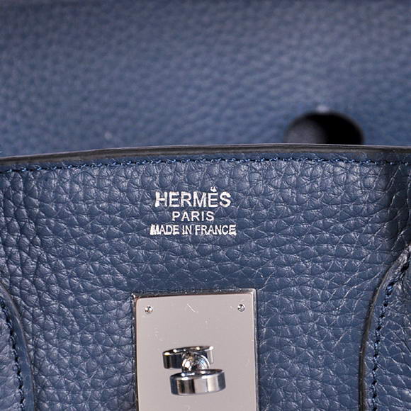Hermes Birkin 35CM Tote Bags Togo Leather Dark Blue Silver Hermes Birkin 35CM Tote Bags Togo Leather Dark Blue Silver