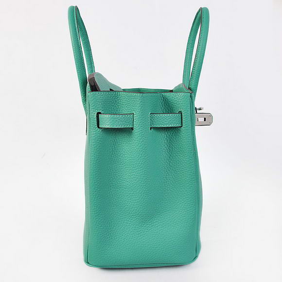 Hermes Birkin 35CM Tote Bags Togo Leather Green Silver