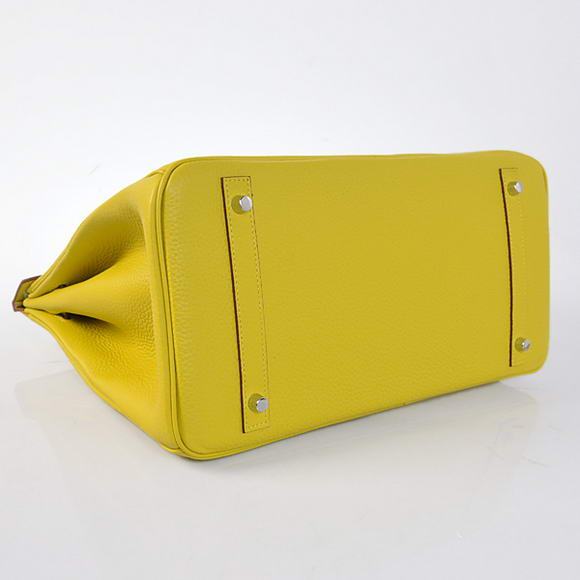 Hermes Birkin 35CM Tote Bags Togo Leather Lemon Silver Hermes Birkin 35CM Tote Bags Togo Leather Lemon Silver