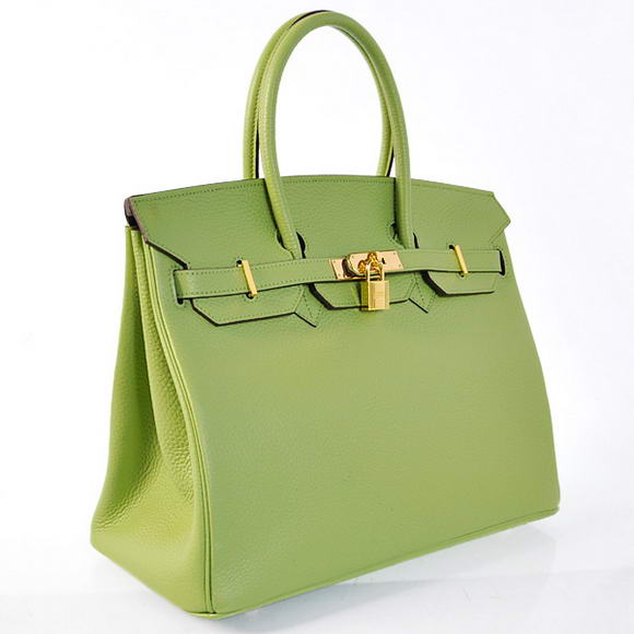 Hermes Birkin 35CM Tote Bags Togo Leather Light Green Golden Hermes Birkin 35CM Tote Bags Togo Leather Light Green Golden